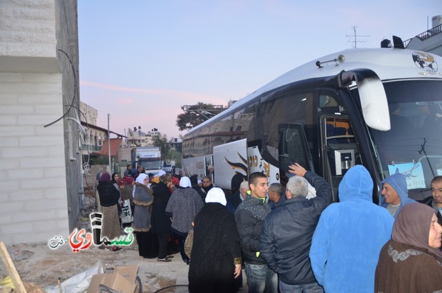 كفرقاسم : الفوج الثاني من عمرات الشتاء لحافلتي سامر الدعدوع وناصر الدويد يغادرون البلدة باتجاه الديار الحجازية